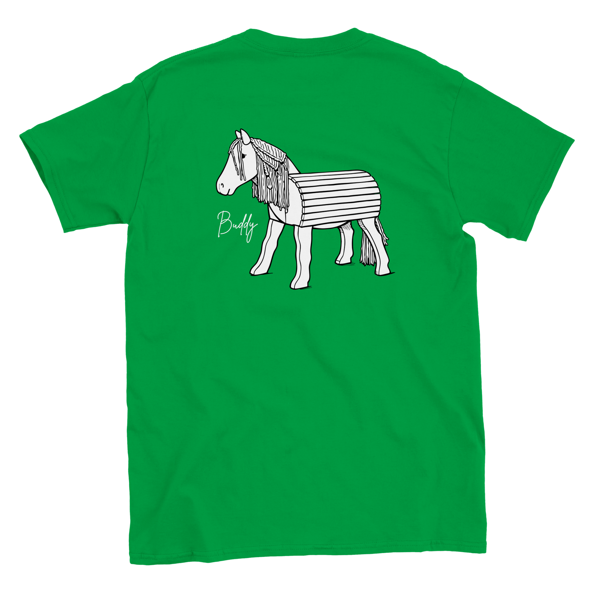 Buddy The Wooden Horse' - Kids Crew Neck T-shirt – My Wooden Horse
